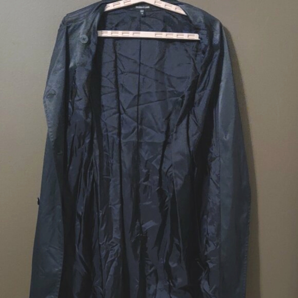 Eileen Fisher Black Belted Double Breasted Trench Coat SIZE MEDIUM - Picture 8 of 10